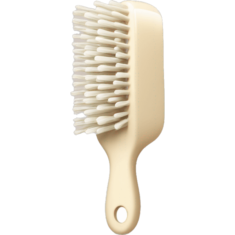 cream color hairbrush  emoji