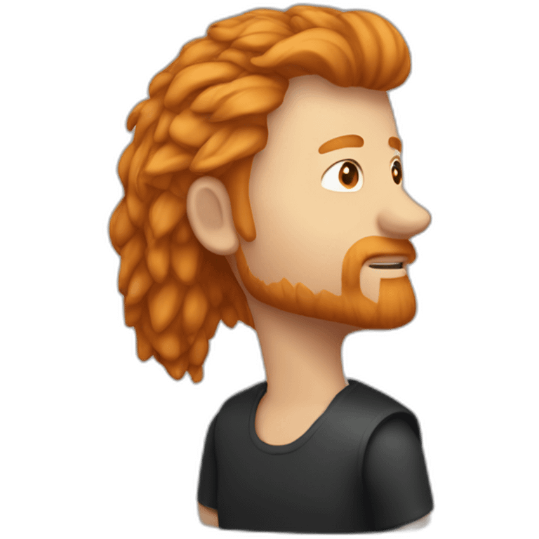 Ginger mullet side on emoji