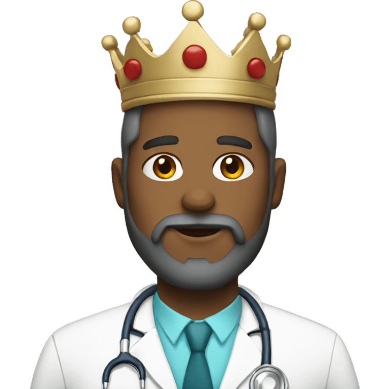 doctor with a crown and beard emoji