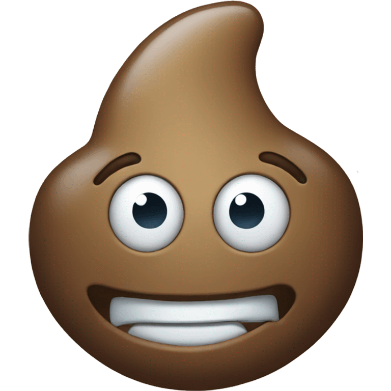 Poop emoji with a halo emoji