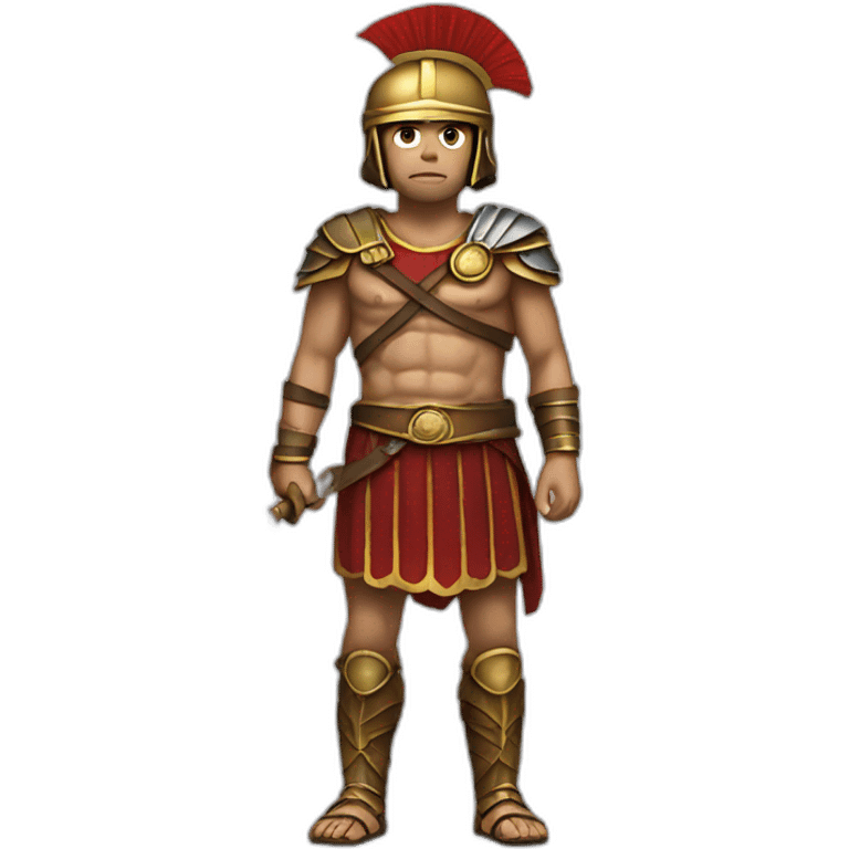 realistic, roman warrior, full body  emoji