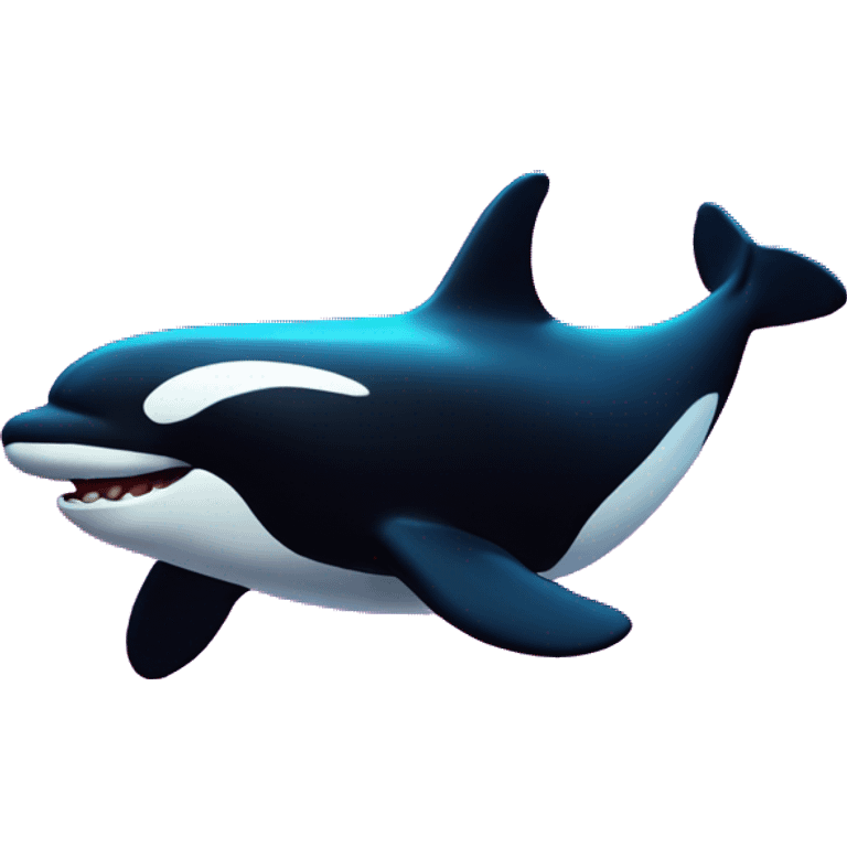 neon orca jumping emoji