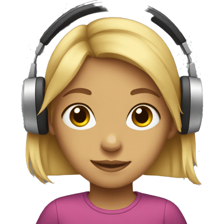 girl with headphones emoji