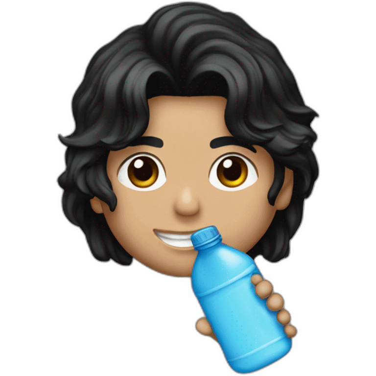 Michael Jackson with a water bottle emoji