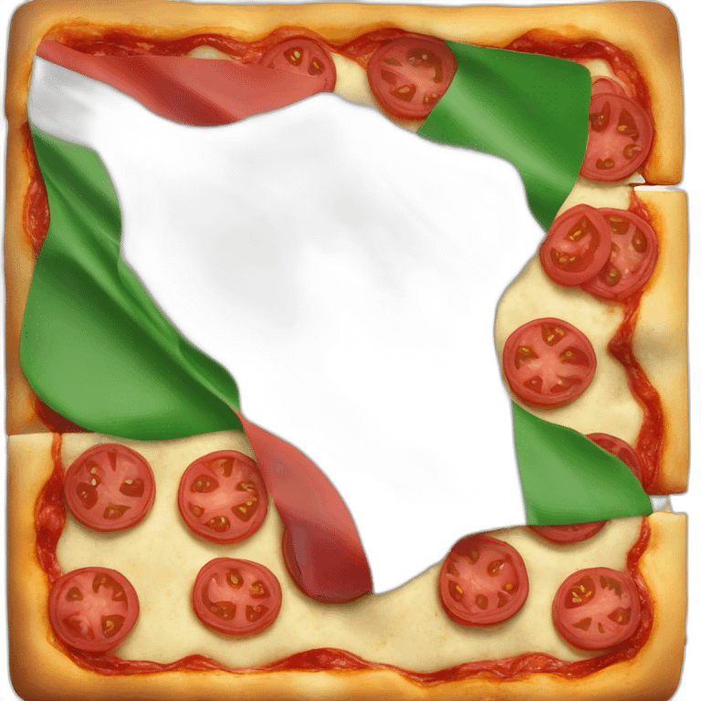 Drapeau de l’Italie sur une pizza emoji