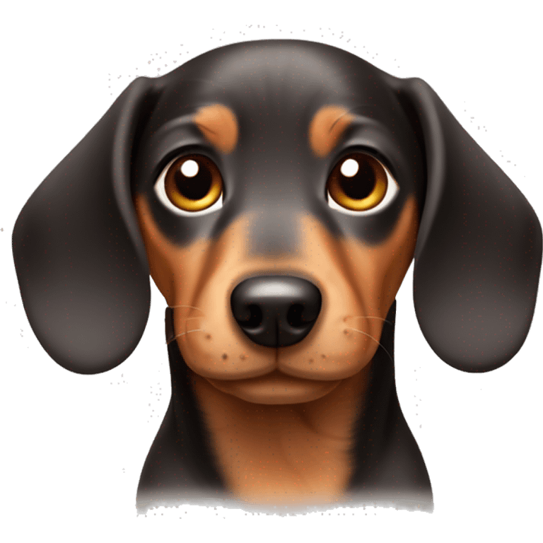 Cute dachshund puppy emoji