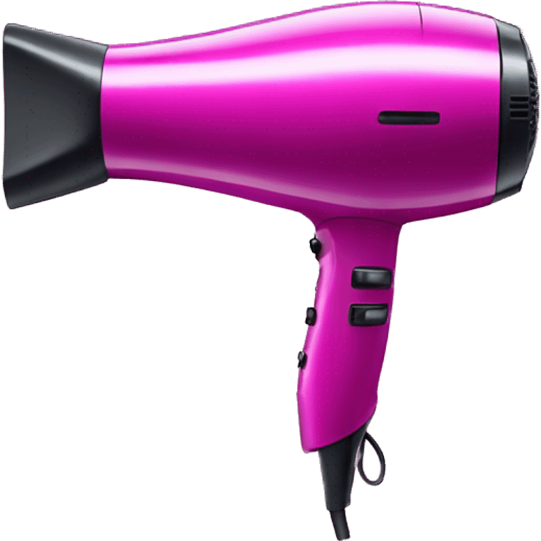 Realistic magenta hair dryer isolated  emoji