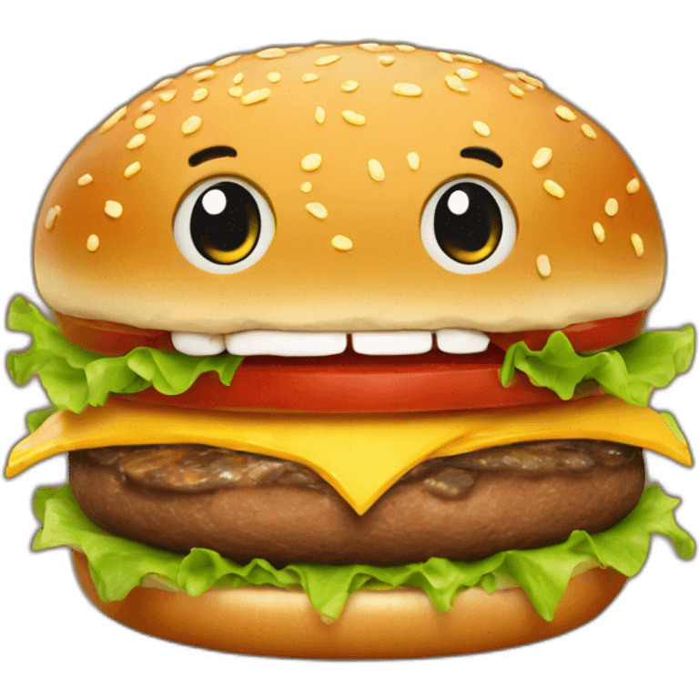 Crasy hamburger emoji