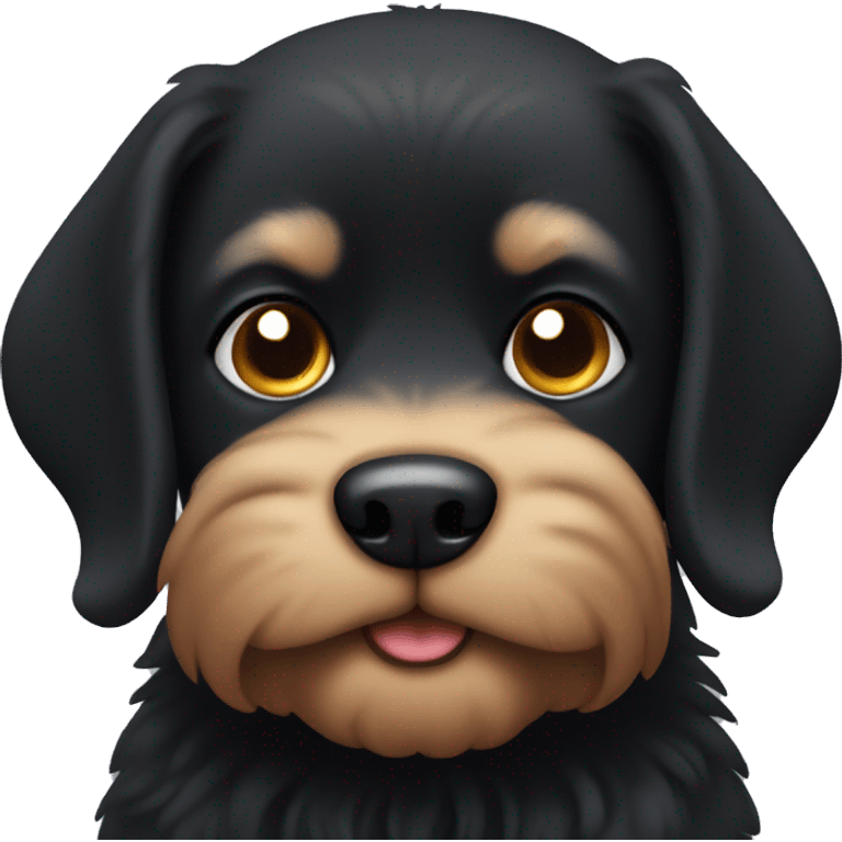 cute black dog emoji