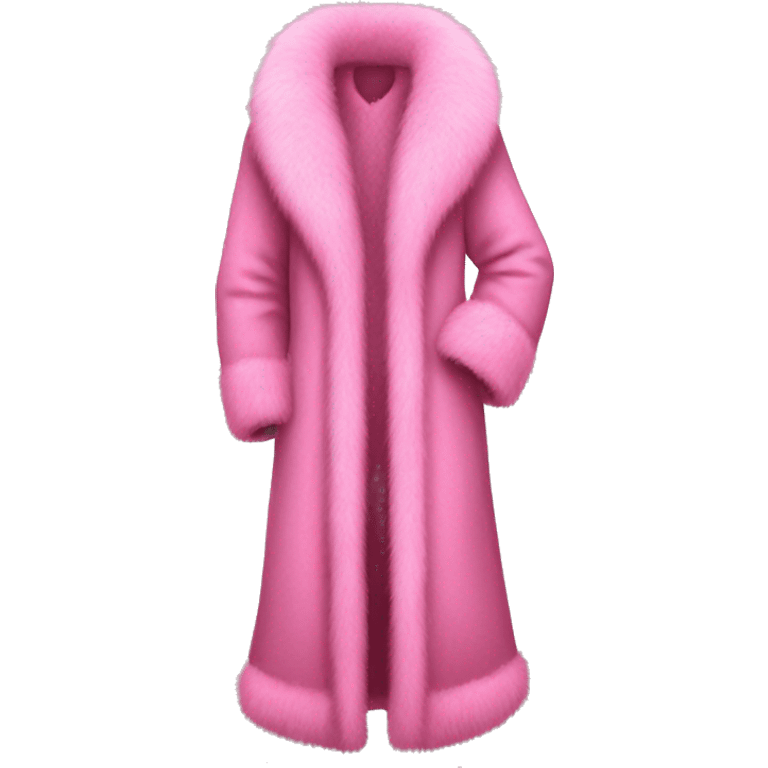 Long Pink fur coat emoji