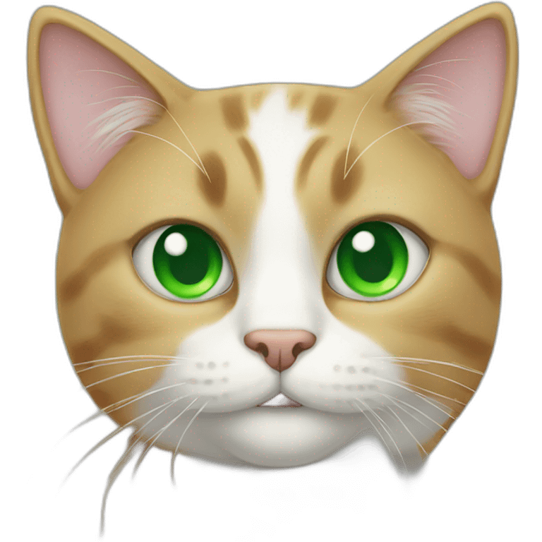 Cat with green eyes emoji