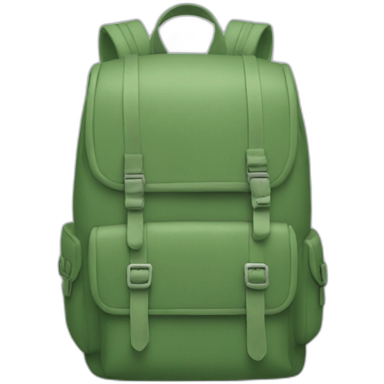 sage green backpack emoji