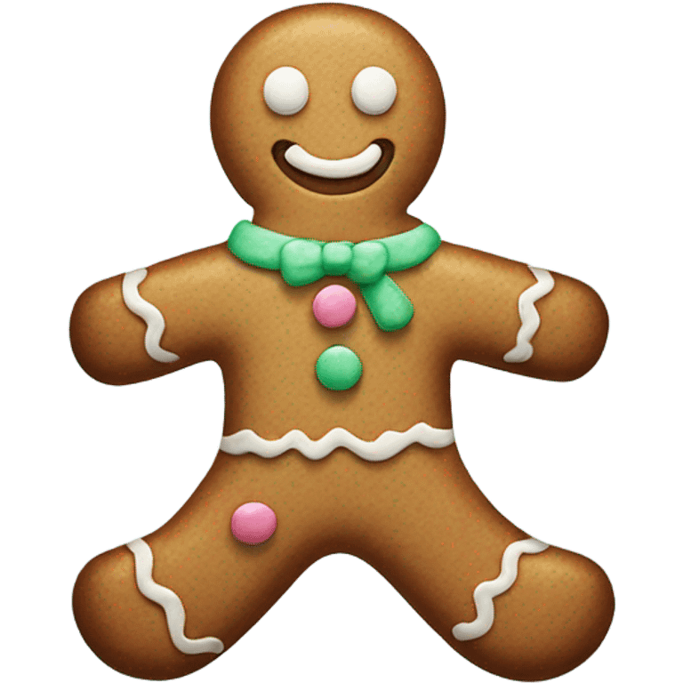 Pastel gingerbread man emoji