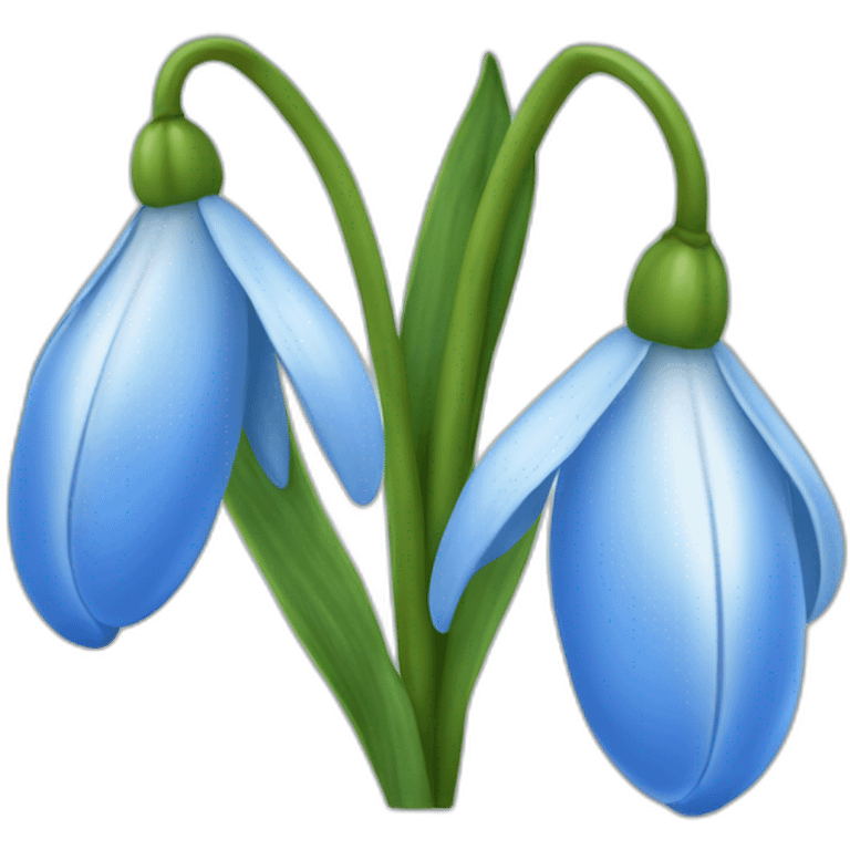 blue snowdrop emoji