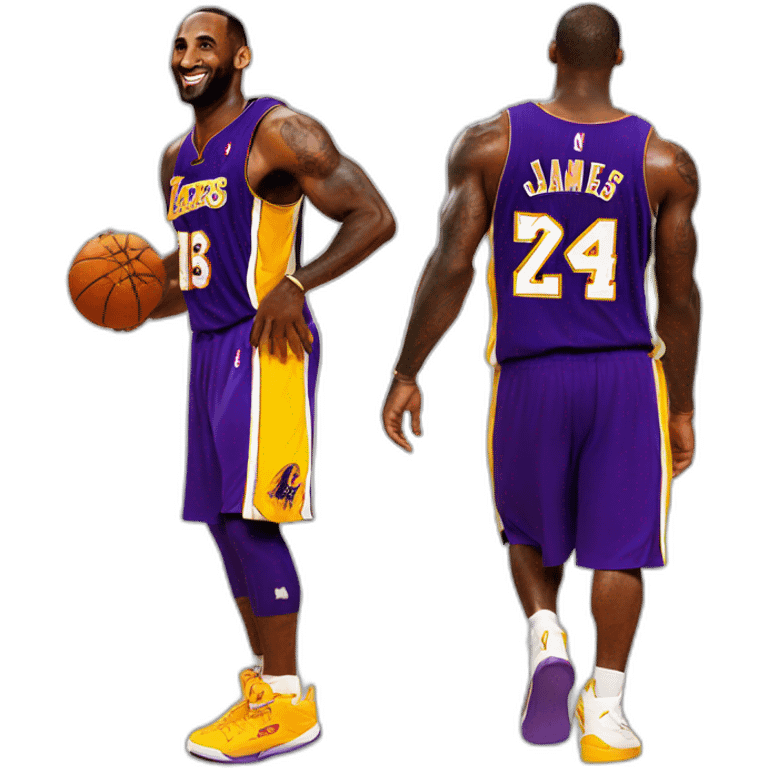 Kobe bryant whit lebron james emoji