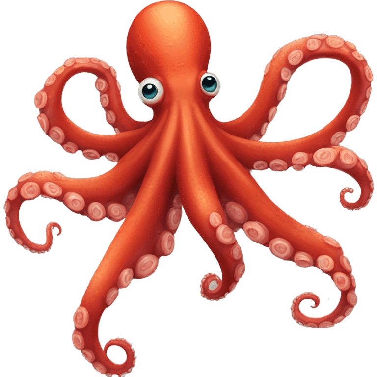 red cartoon octopus pointing to the left emoji