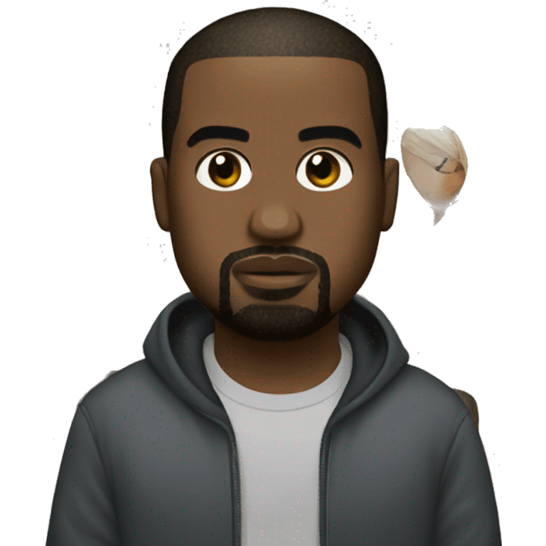 kanye west with nos emoji