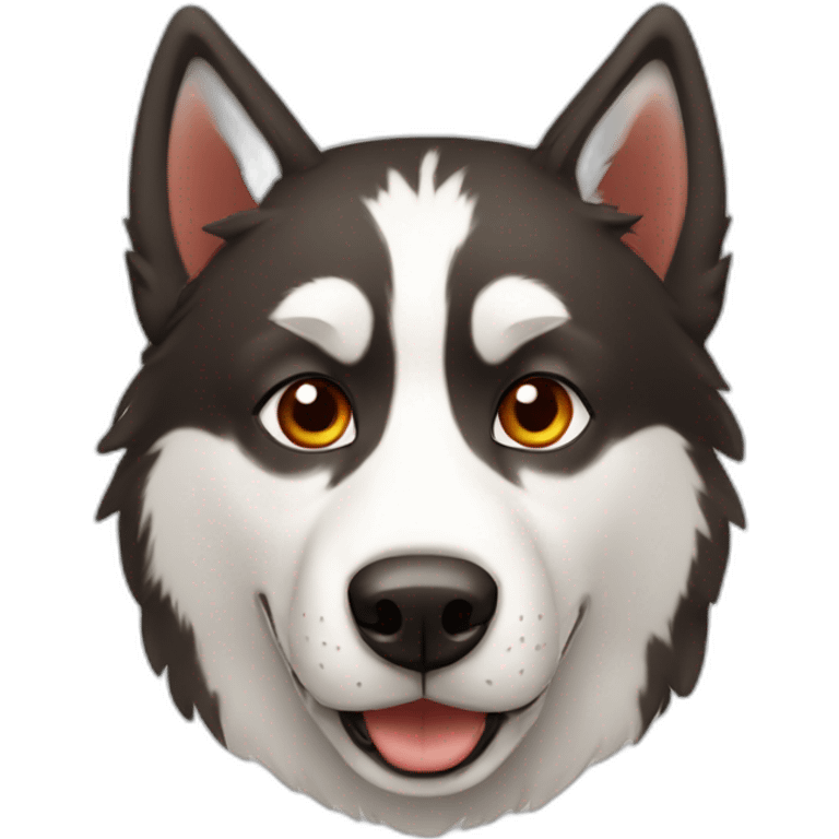 Red color husky emoji