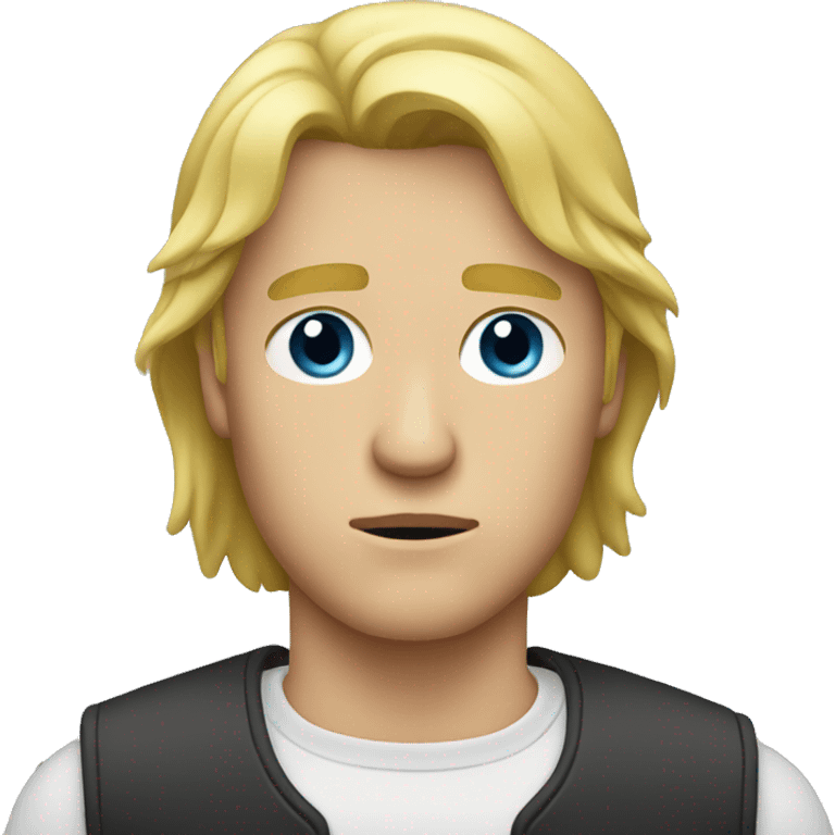 blonde guy with mullet sad emoji