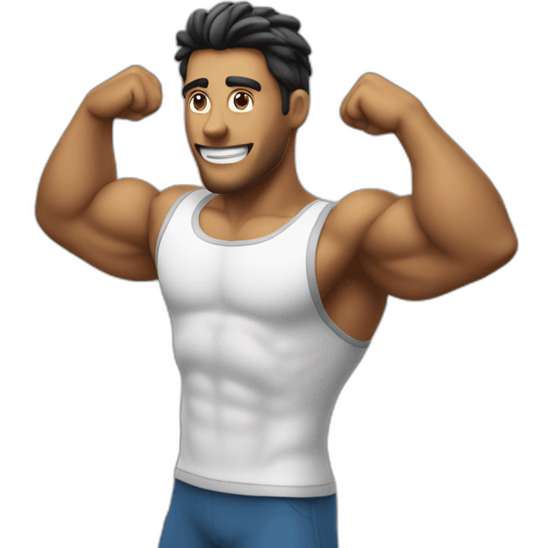 Muscle chatgpt coding guy Mediterranean emoji