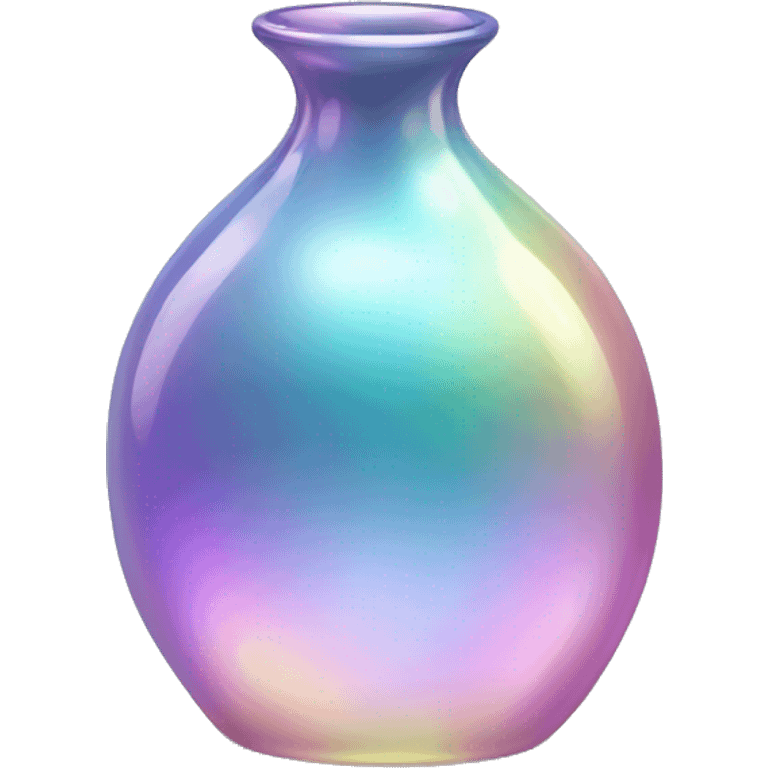 Sparkly glossy Pastel iridescent glass vase emoji