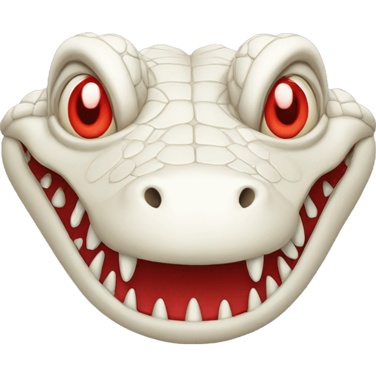 Albino crocodile with red eyes emoji