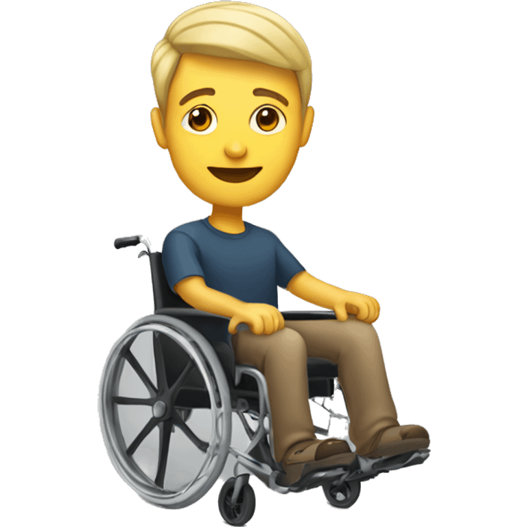 Man in wheelchair no legs emoji