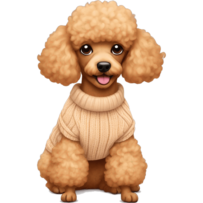 Apricot poodle wearing a sweater emoji