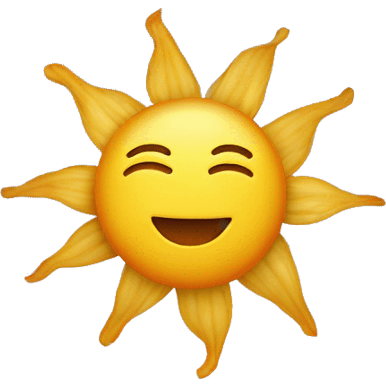 sun in the sky that is a onion emoji