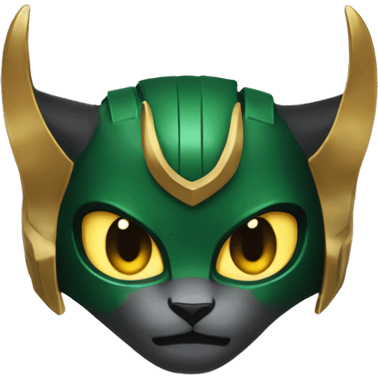 loki as cat zoom out and horns helmet  emoji