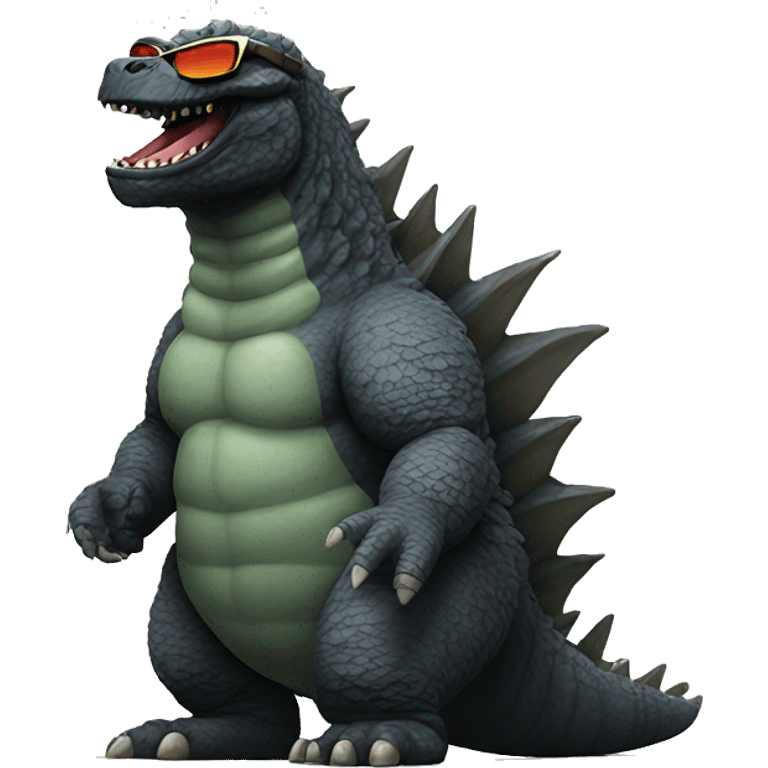 Godzilla with sunglasses  emoji