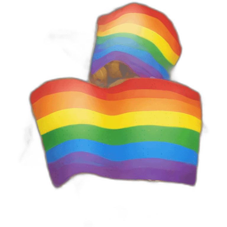 A gay pride parade emoji