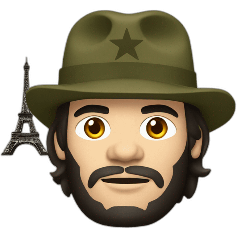 Che Guevara with the Eiffel Tower in the background  emoji