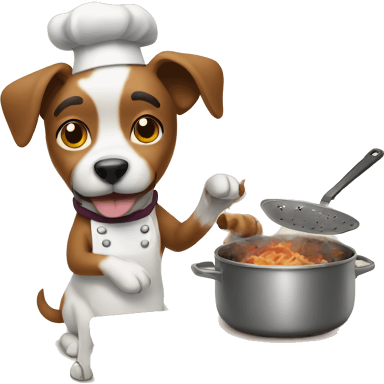 Dog cooking emoji