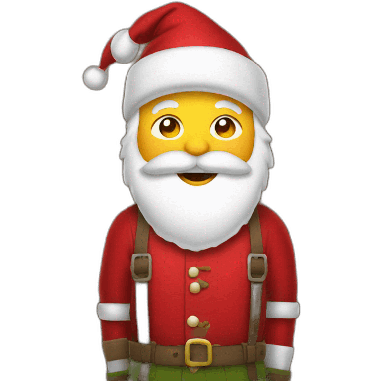 santa in a barn emoji