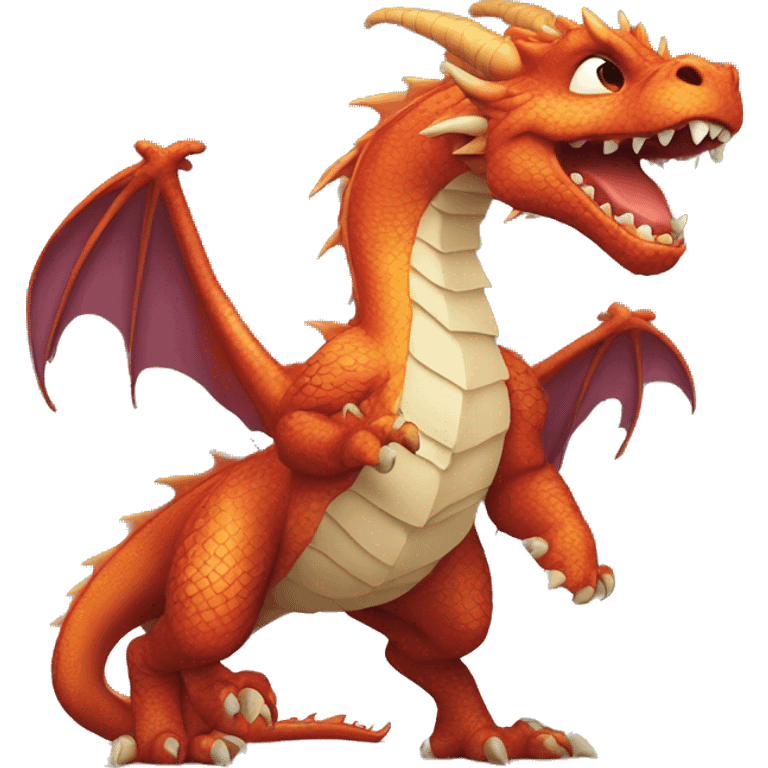 A captivating and humorous illustration of a dragon in the style of Drake's "Yes" . The dragon, with a fierce yet playful expression, is seen giving the "yes" gesture with its claw. emoji