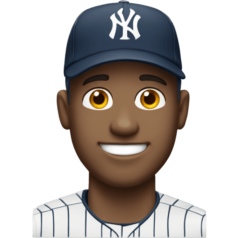 casual guy in a Yankees baseball cap emoji