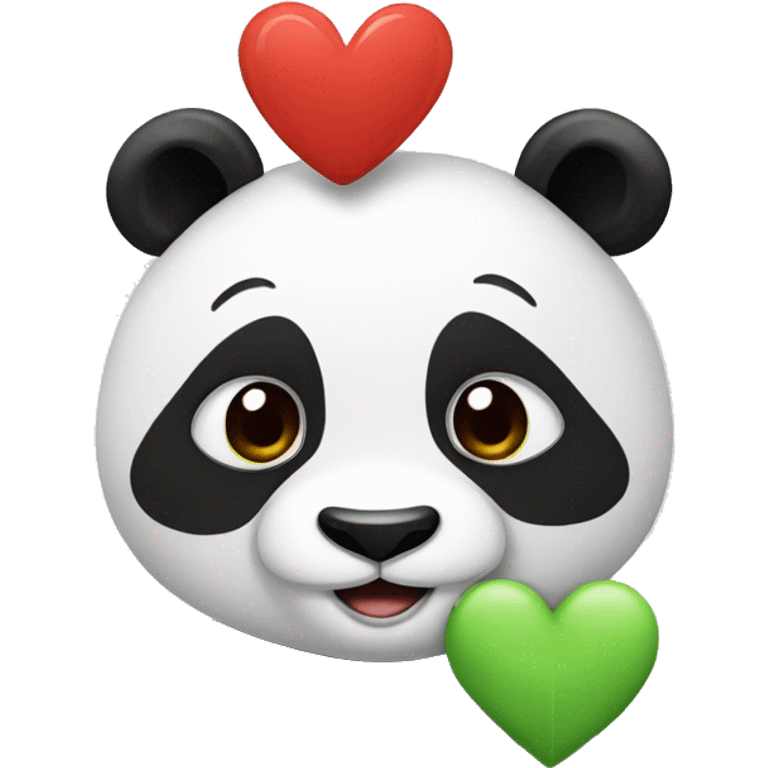 Panda with heart emoji