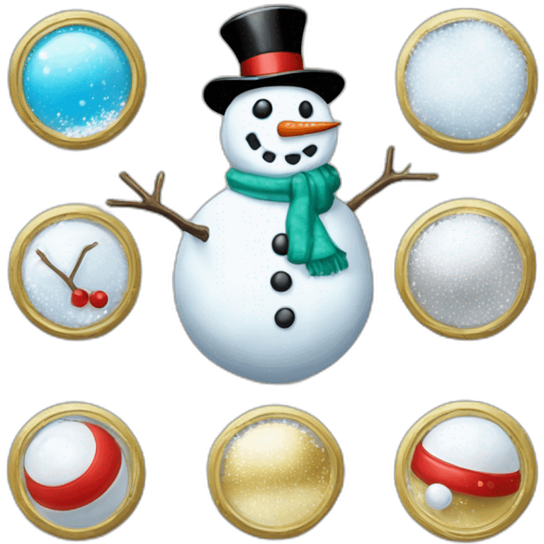 Snowman Badge Medal Epic Mystery Legendary NewYear PokemonTheme Pokeball Snowfall Snowballs emoji