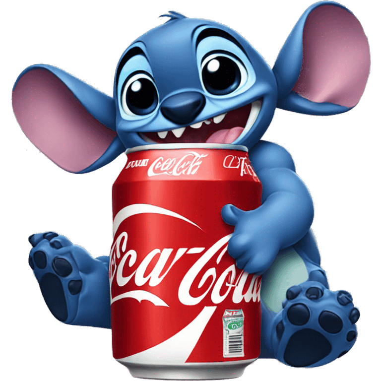 Stitch drinking Coca-Cola  emoji