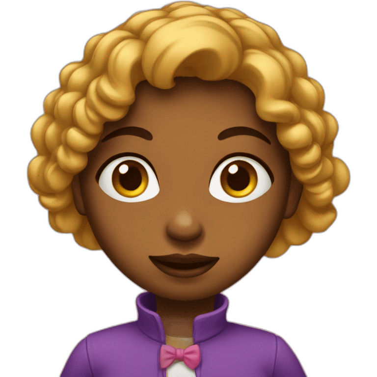 fille métisse de dos emoji