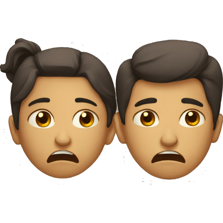 angry couple crying emoji