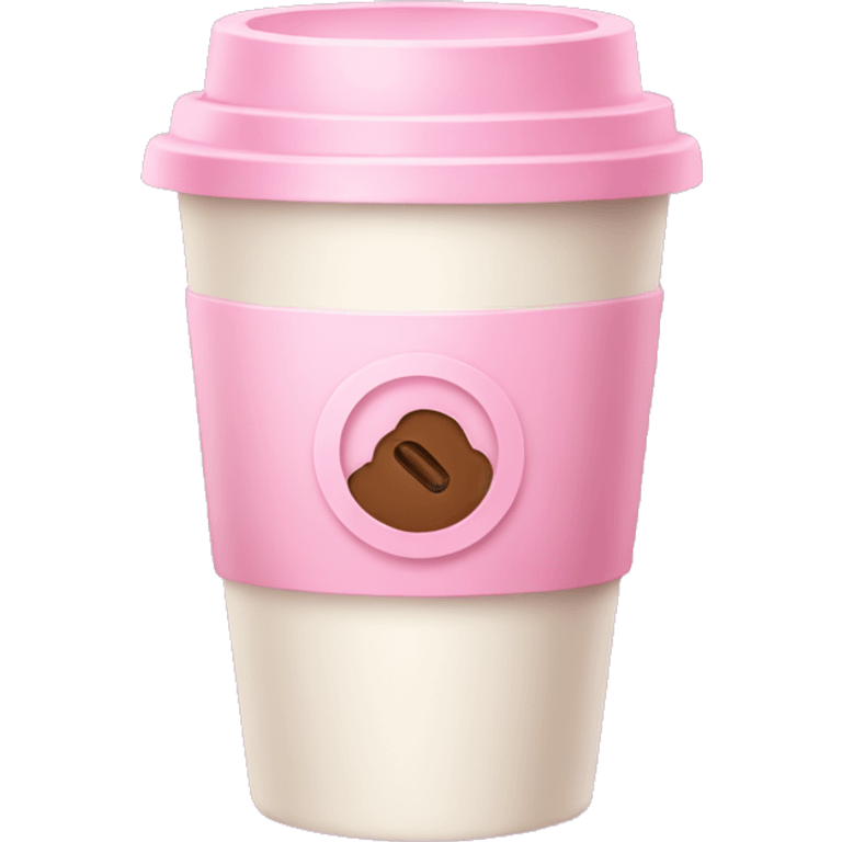 Pastel Pink coffee to go emoji