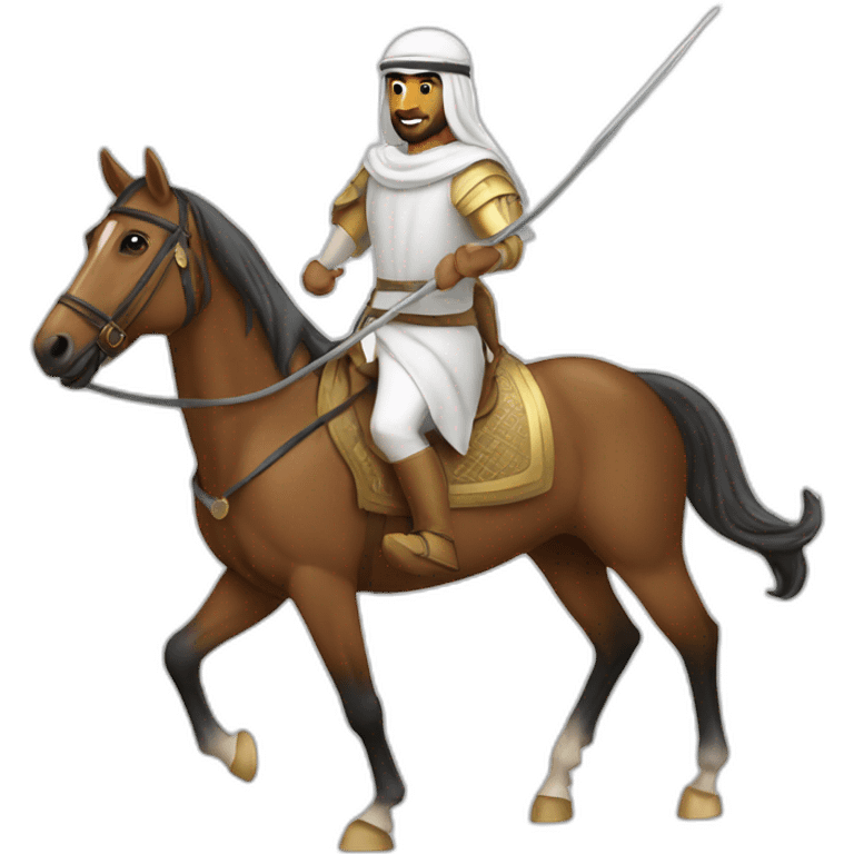 Arab horse rider with spear emoji