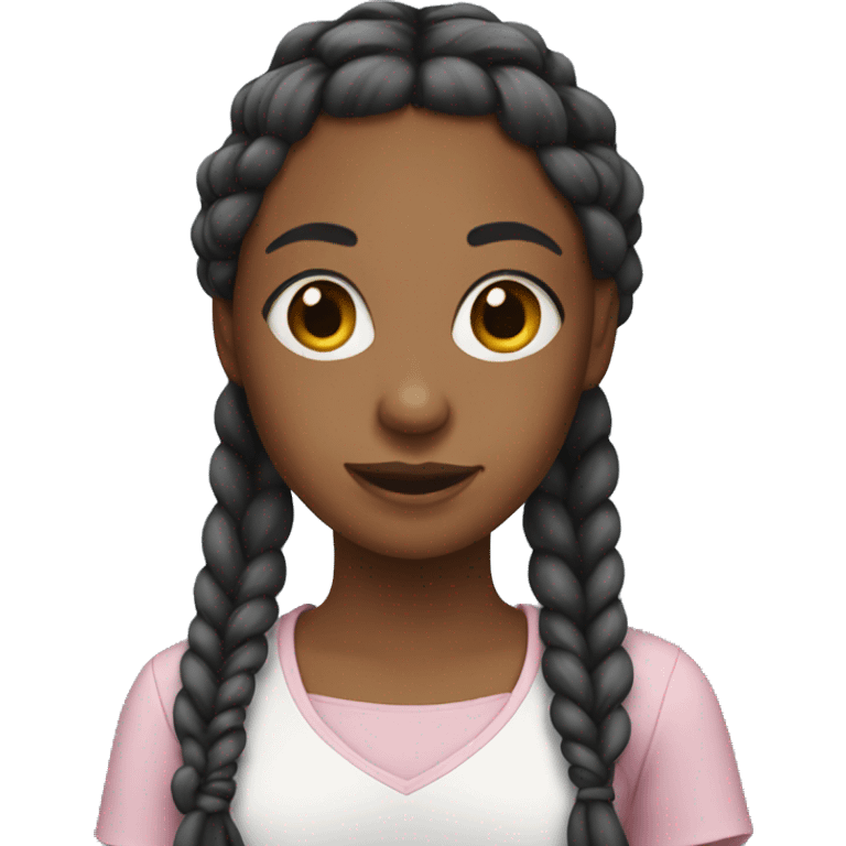 Girl with braids  emoji