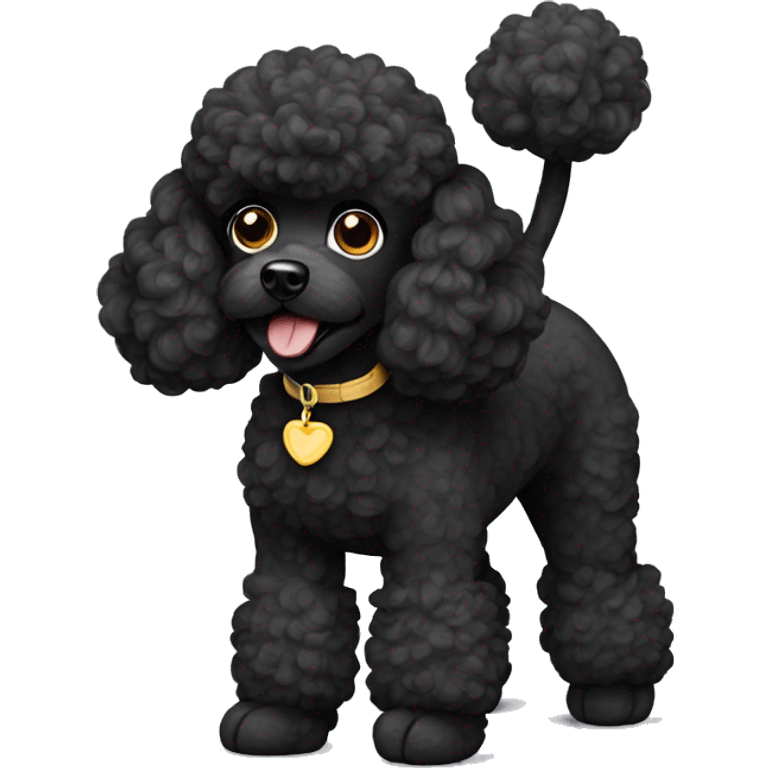  black toy poodle dog emoji