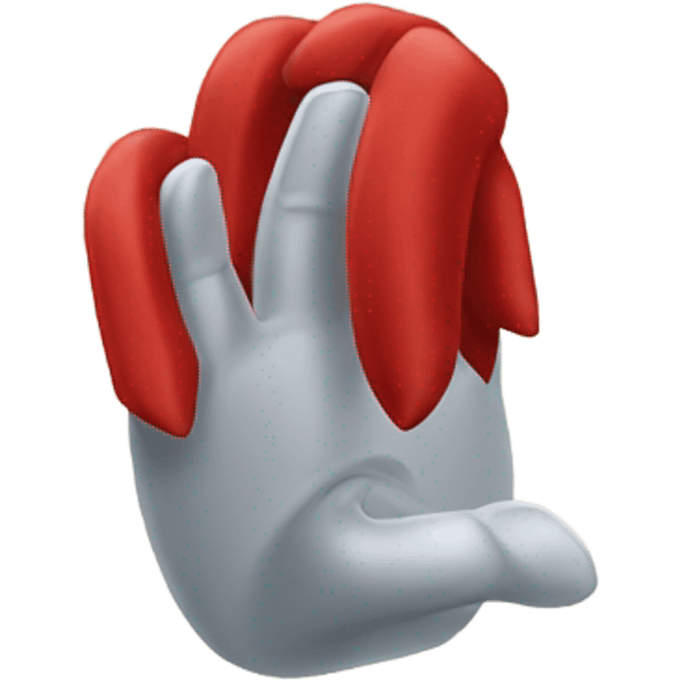 Knuckles wave emoji