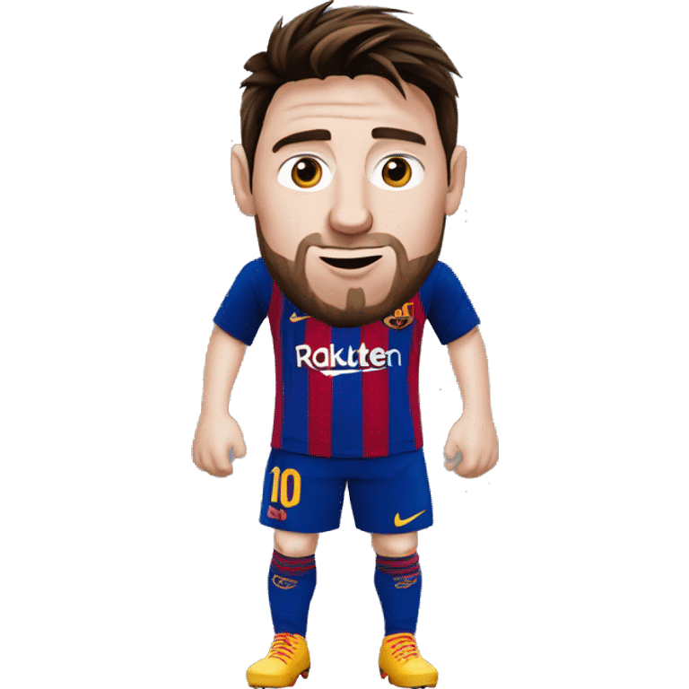 Messi asustado llevándose las manos a la cabeza  emoji