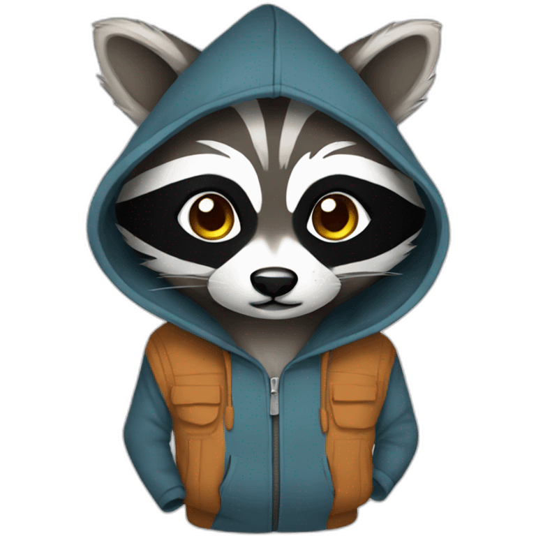 raccoon in hoodie emoji