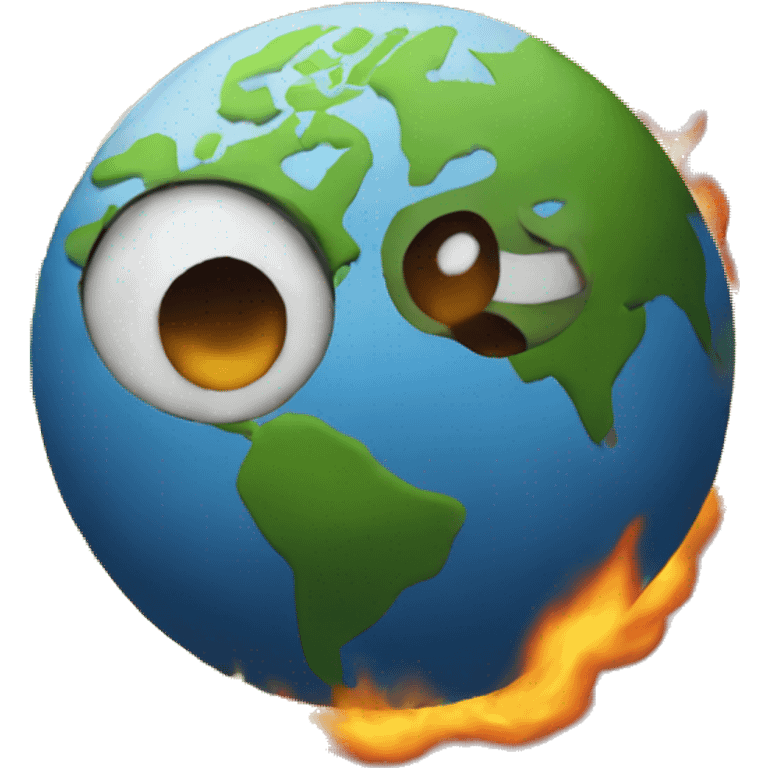 The earth is burning emoji